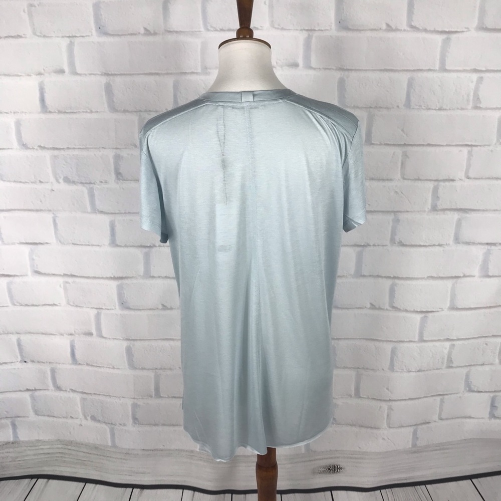 Helmut Lang Deep V-neck Opal Tee (M) NWT - Picture 3 of 8